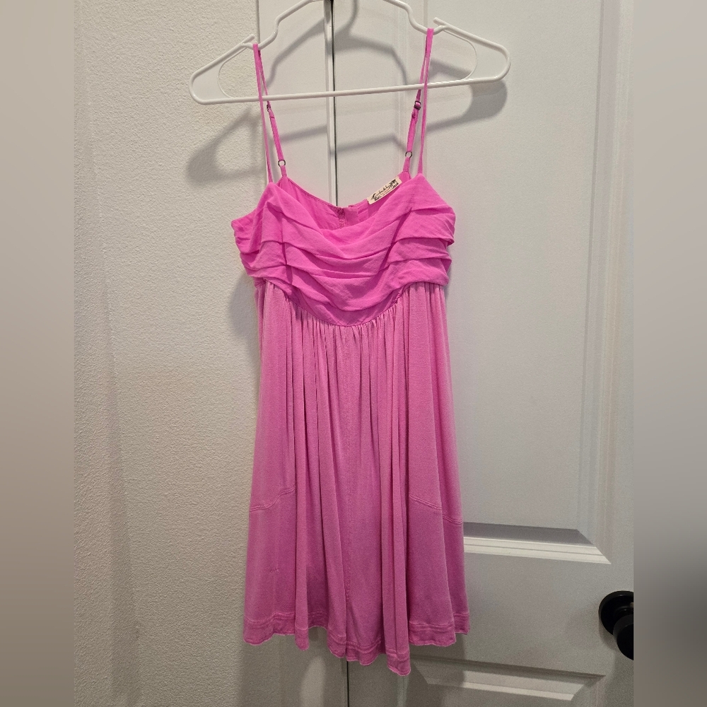 Free People Hot Pink Romper Dress.